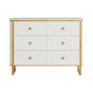 13.65-inch W Contemporary Storage Chest Dresser Stone Dresser 47"L x 14"W x 35"H White Clearhalo 'Bedroom Furniture' 'Dressers & Chests' 'dressers_chests' 'furn' 'furn_dressers_chests' 'Furniture' 7232586