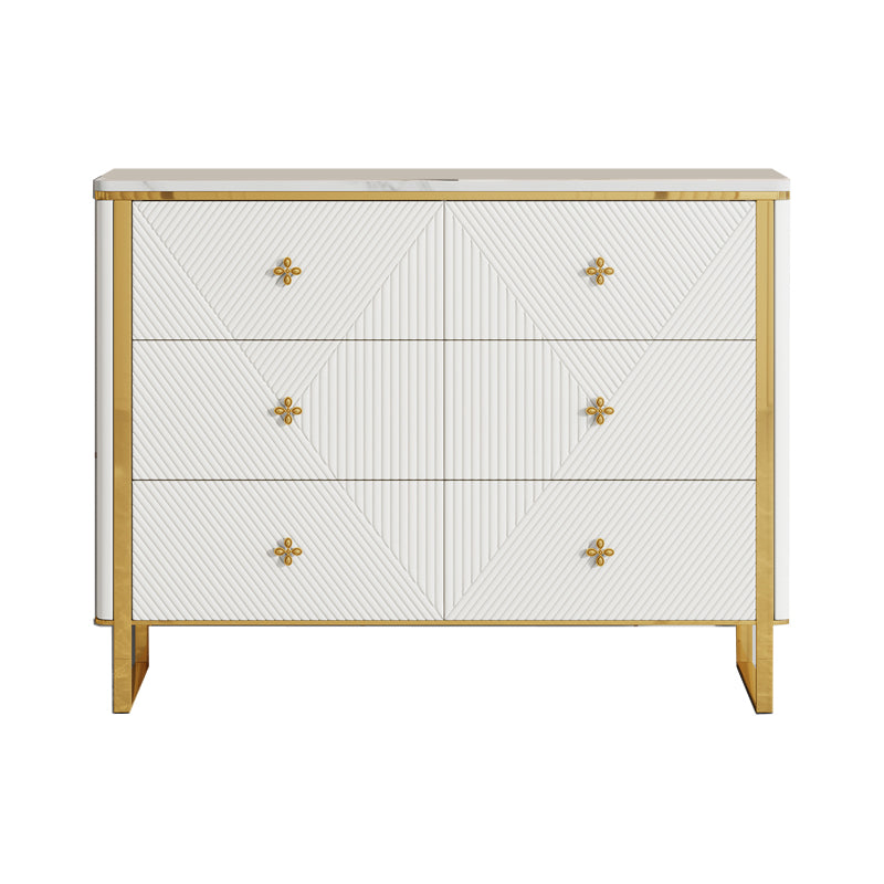 13.65-inch W Contemporary Storage Chest Dresser Stone Dresser 47"L x 14"W x 35"H White Clearhalo 'Bedroom Furniture' 'Dressers & Chests' 'dressers_chests' 'furn' 'furn_dressers_chests' 'Furniture' 7232586
