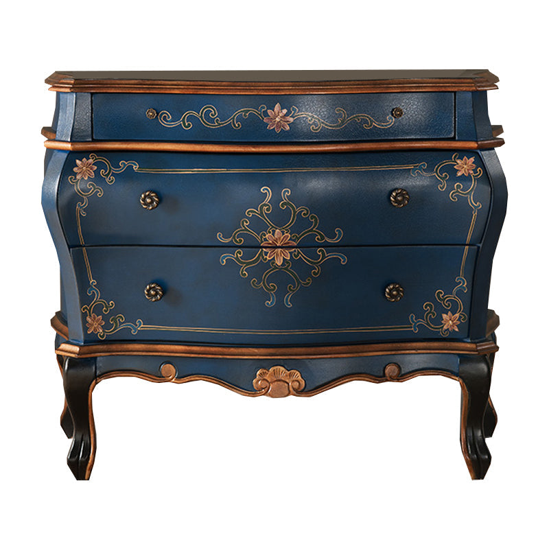 Traditional Storage Chest Solid Wood Dresser with 2/3 Drawers Blue Clearhalo 'Bedroom Furniture' 'Dressers & Chests' 'dressers_chests' 'furn' 'furn_dressers_chests' 'Furniture' 7232614
