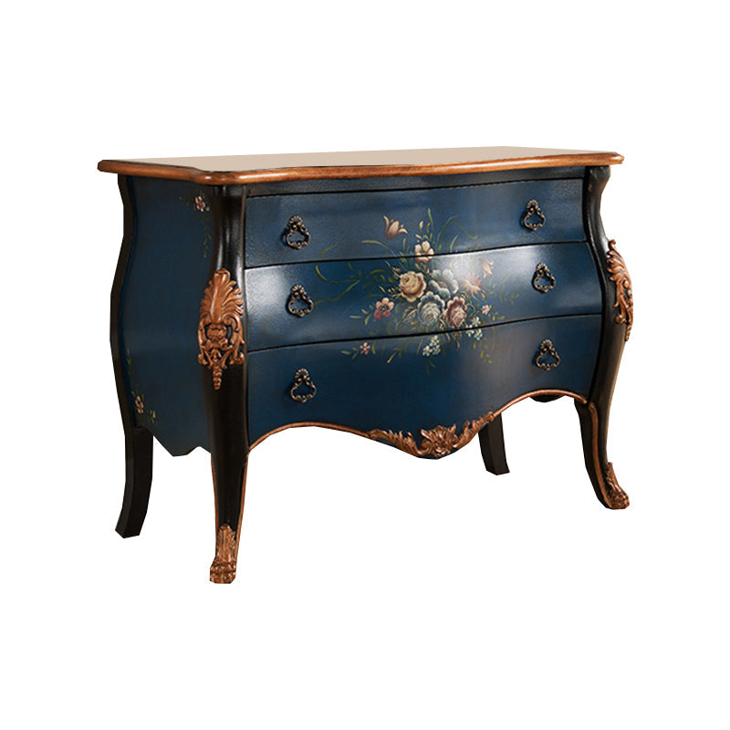 Traditional Storage Chest Solid Wood Dresser with 2/3 Drawers Dark Blue Clearhalo 'Bedroom Furniture' 'Dressers & Chests' 'dressers_chests' 'furn' 'furn_dressers_chests' 'Furniture' 7232622