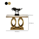 Tavolo da divano con console di console in metallo con console rettangolare glam per hall