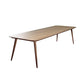 Rectangular Shaped Office Conference Table 4 Legs Writing Desk in Brown
