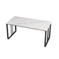 Rectangular Shaped Office Desk 2 Legs Writing Desk in Grey/White for Office White Clearhalo 'furn' 'furn_office_desk' 'Furniture' 'Office Desks' 'Office Furniture' 'office_desk' 7232702
