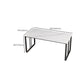 Rectangular Shaped Office Desk 2 Legs Writing Desk in Grey/White for Office Clearhalo 'furn' 'furn_office_desk' 'Furniture' 'Office Desks' 'Office Furniture' 'office_desk' 7232704