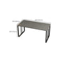 Rectangular Shaped Office Desk 2 Legs Writing Desk in Grey/White for Office Clearhalo 'furn' 'furn_office_desk' 'Furniture' 'Office Desks' 'Office Furniture' 'office_desk' 7232705