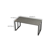 Rectangular Shaped Office Desk 2 Legs Writing Desk in Grey/White for Office Clearhalo 'furn' 'furn_office_desk' 'Furniture' 'Office Desks' 'Office Furniture' 'office_desk' 7232713