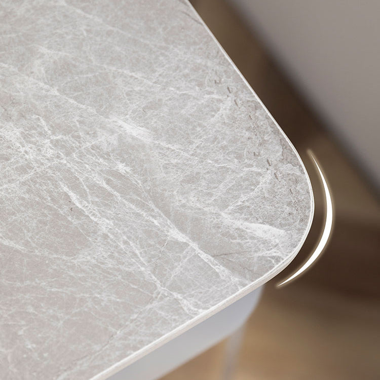 Scrivania per uffici in pietra a forma di rettangolare 2 gambe task desk per casa