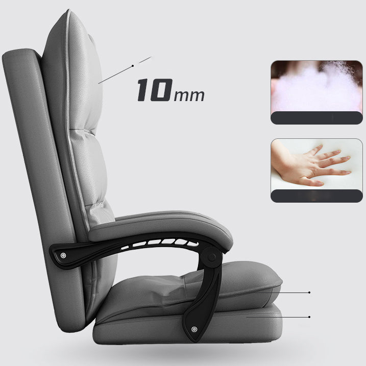 Silla de oficina de armas acolchada sin angustia silla de escritorio ergonómica con ruedas