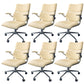 Modern Padded Arms Office Chair Leather No Distressing Ergonomic Desk Chair with Wheels