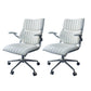 Modern Padded Arms Office Chair Leather No Distressing Ergonomic Desk Chair with Wheels