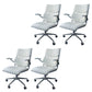 Modern Padded Arms Office Chair Leather No Distressing Ergonomic Desk Chair with Wheels