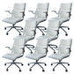 Modern Padded Arms Office Chair Leather No Distressing Ergonomic Desk Chair with Wheels