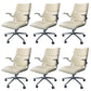 Modern Padded Arms Office Chair Leather No Distressing Ergonomic Desk Chair with Wheels