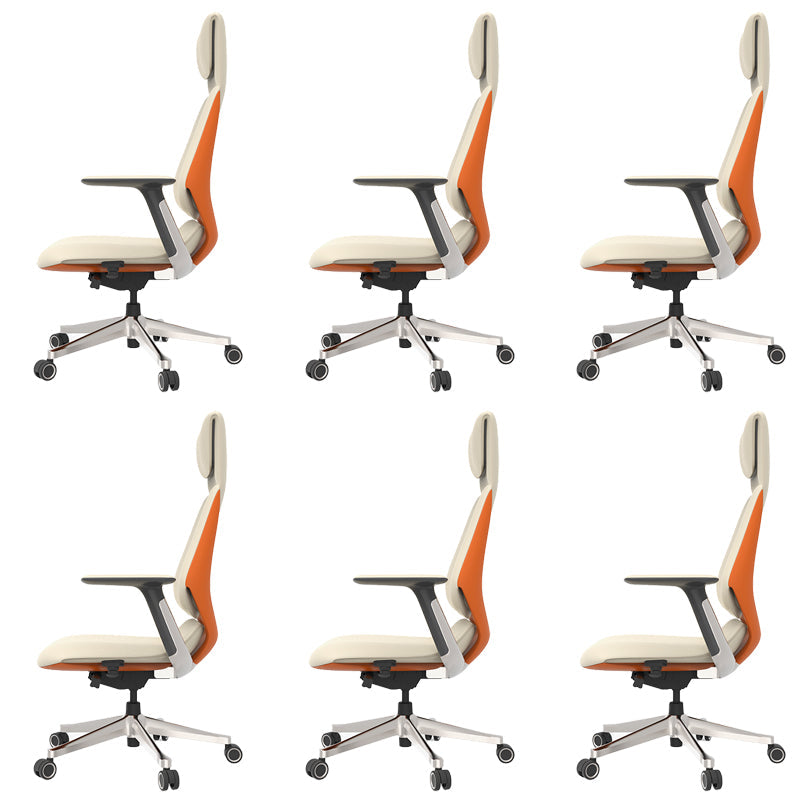 Armes fixes chaise de bureau moderne en cuir sans chaise de bureau ergonomique pénible