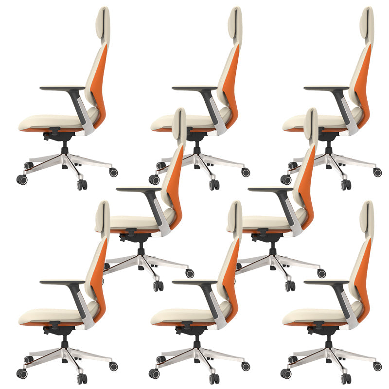 Armes fixes chaise de bureau moderne en cuir sans chaise de bureau ergonomique pénible