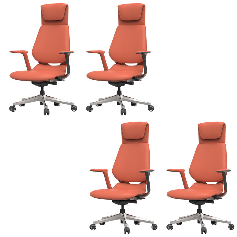 Armes fixes chaise de bureau moderne en cuir sans chaise de bureau ergonomique pénible