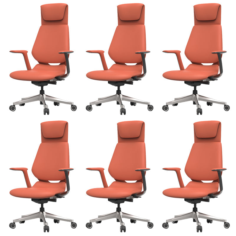 Armes fixes chaise de bureau moderne en cuir sans chaise de bureau ergonomique pénible