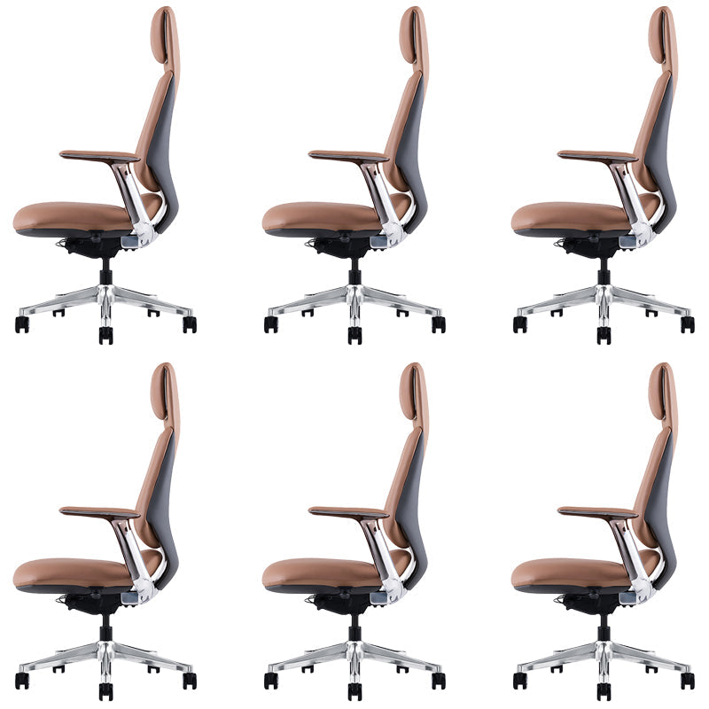 Armes fixes chaise de bureau moderne en cuir sans chaise de bureau ergonomique pénible