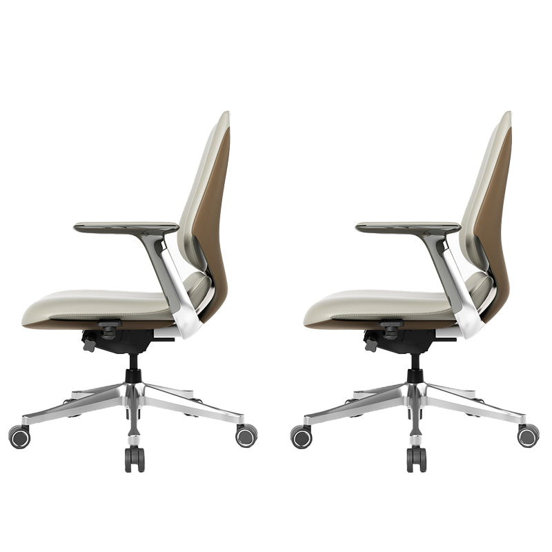 Armes fixes chaise de bureau moderne en cuir sans chaise de bureau ergonomique pénible