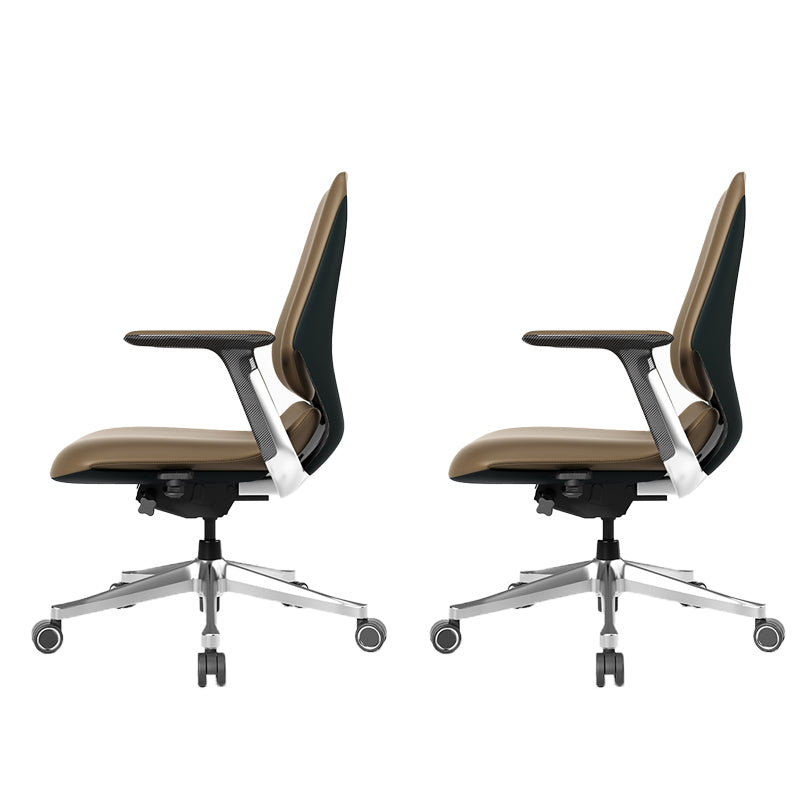 Armes fixes chaise de bureau moderne en cuir sans chaise de bureau ergonomique pénible