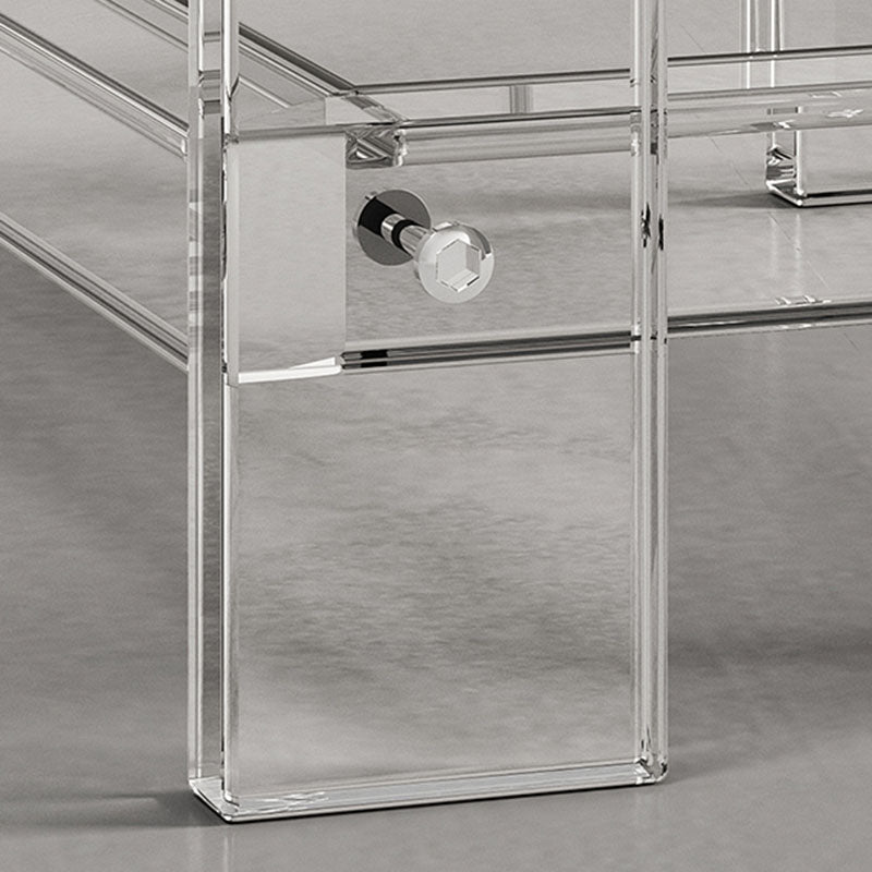 Libreria di libreria standard aperta contemporanea con scaffali