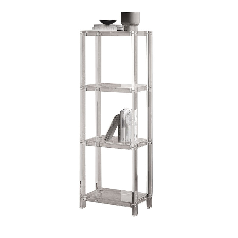 Libreria di libreria standard aperta contemporanea con scaffali