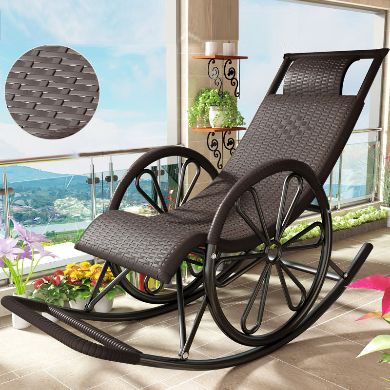 Enkele vrijetijdschaise lounge sofa stoel ijzerbasis schommelstoel voor woonkamer