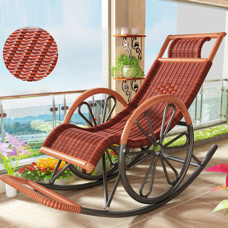 Enkele vrijetijdschaise lounge sofa stoel ijzerbasis schommelstoel voor woonkamer