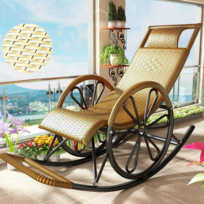 Enkele vrijetijdschaise lounge sofa stoel ijzerbasis schommelstoel voor woonkamer