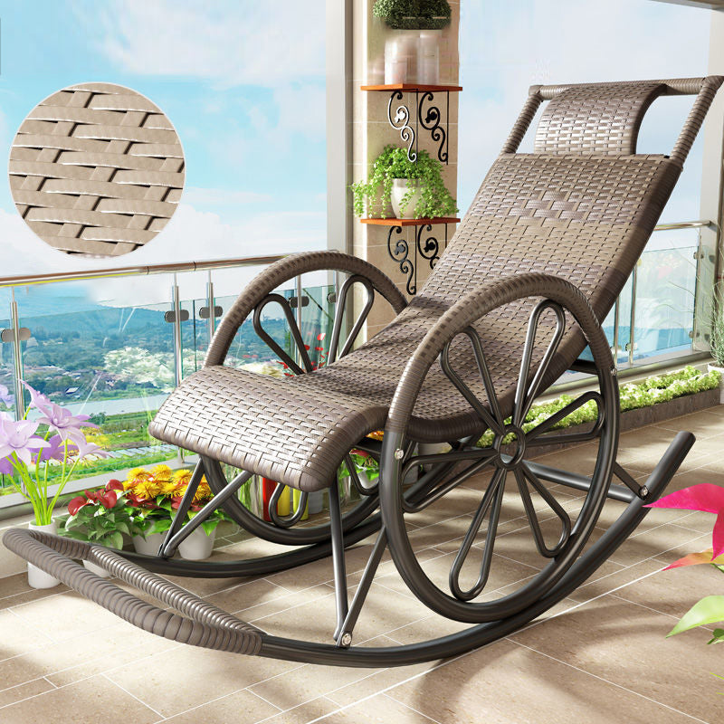 Enkele vrijetijdschaise lounge sofa stoel ijzerbasis schommelstoel voor woonkamer