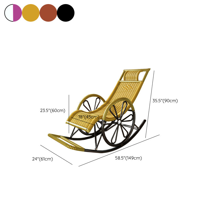 Enkele vrijetijdschaise lounge sofa stoel ijzerbasis schommelstoel voor woonkamer