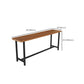Metal Frame Industrial Bistro Table Brown Pine Wood Top Bar Table Clearhalo 'Bar Furniture' 'Bar Tables' 'bar_tables' 'furn' 'furn_bar_tables' 'Furniture' 'Kitchen & Dining Furniture' 7233285