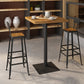 Indoor Industrial Bar Dining Table Square Metal and Wood Bar Table Clearhalo 'Bar Furniture' 'Bar Tables' 'bar_tables' 'furn' 'furn_bar_tables' 'Furniture' 'Kitchen & Dining Furniture' 7233321