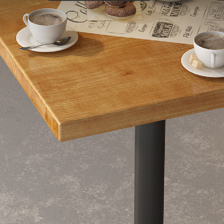 Indoor Industrial Bar Dining Table Square Metal and Wood Bar Table Clearhalo 'Bar Furniture' 'Bar Tables' 'bar_tables' 'furn' 'furn_bar_tables' 'Furniture' 'Kitchen & Dining Furniture' 7233323