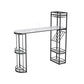 White Stone Bar Table with Storage Modern Specialty Pub Table for Dining Room Black Without Chairs Clearhalo 'Bar Furniture' 'Bar Tables' 'bar_tables' 'furn' 'furn_bar_tables' 'Furniture' 'Kitchen & Dining Furniture' 7233332