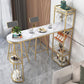 White Stone Bar Table with Storage Modern Specialty Pub Table for Dining Room Clearhalo 'Bar Furniture' 'Bar Tables' 'bar_tables' 'furn' 'furn_bar_tables' 'Furniture' 'Kitchen & Dining Furniture' 7233334