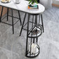 White Stone Bar Table with Storage Modern Specialty Pub Table for Dining Room Clearhalo 'Bar Furniture' 'Bar Tables' 'bar_tables' 'furn' 'furn_bar_tables' 'Furniture' 'Kitchen & Dining Furniture' 7233341