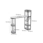 White Stone Bar Table with Storage Modern Specialty Pub Table for Dining Room Clearhalo 'Bar Furniture' 'Bar Tables' 'bar_tables' 'furn' 'furn_bar_tables' 'Furniture' 'Kitchen & Dining Furniture' 7233347