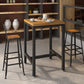 Industrial Indoor Bar Dining Table Square Metal and Wood Bar Table Clearhalo 'Bar Furniture' 'Bar Tables' 'bar_tables' 'furn' 'furn_bar_tables' 'Furniture' 'Kitchen & Dining Furniture' 7233357