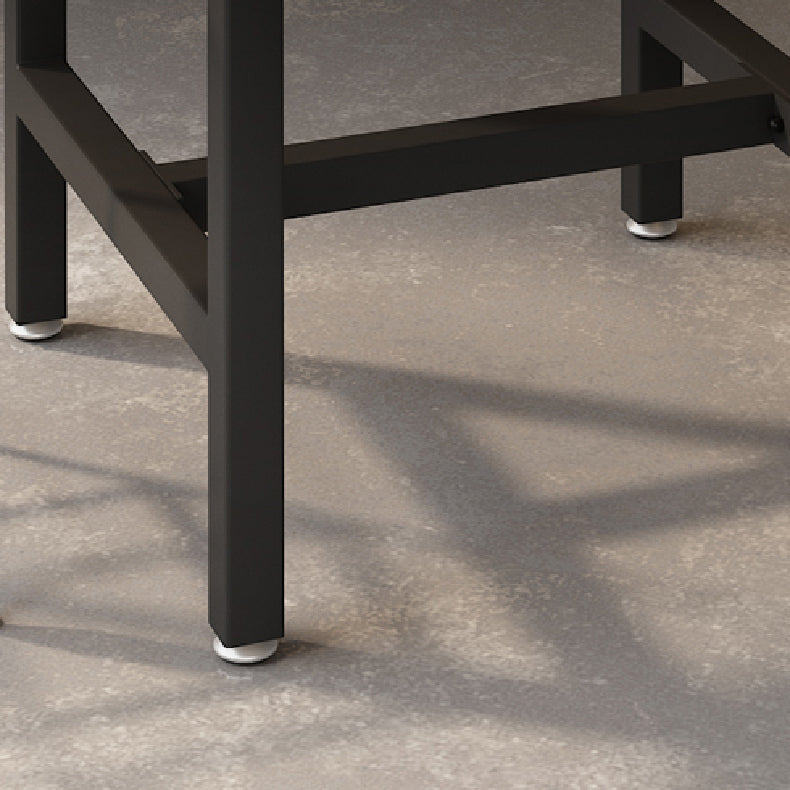 Industrial Indoor Bar Dining Table Square Metal and Wood Bar Table Clearhalo 'Bar Furniture' 'Bar Tables' 'bar_tables' 'furn' 'furn_bar_tables' 'Furniture' 'Kitchen & Dining Furniture' 7233362