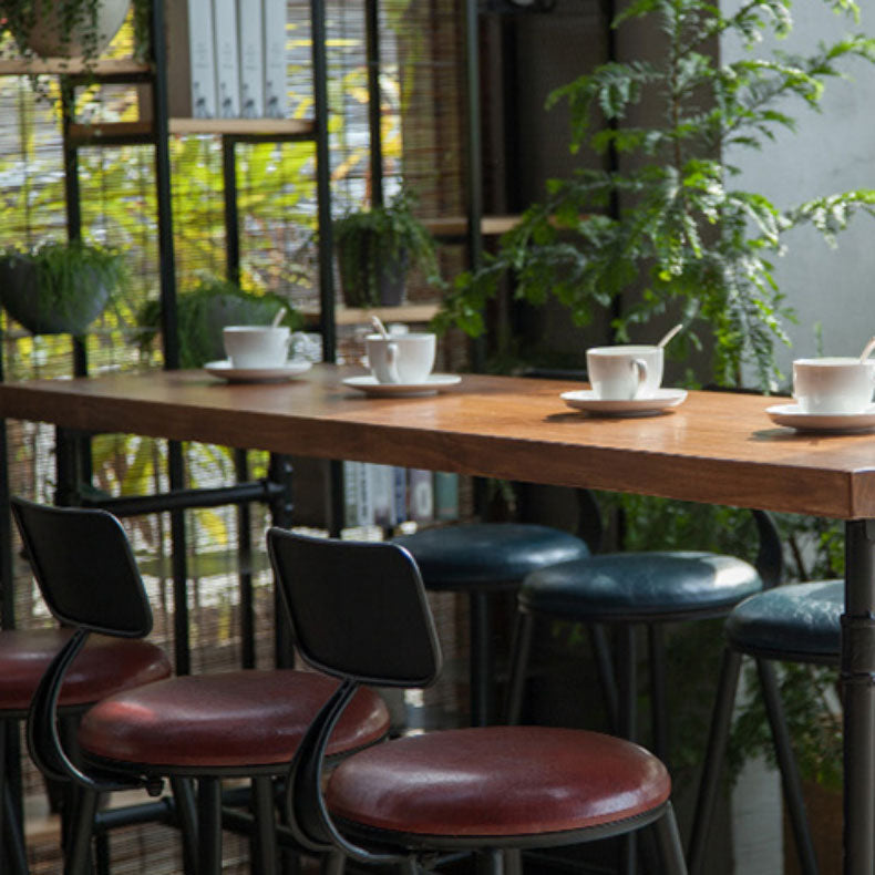 Bar-eettafel in industriële stijl, bartafel van metaal en hout voor binnen