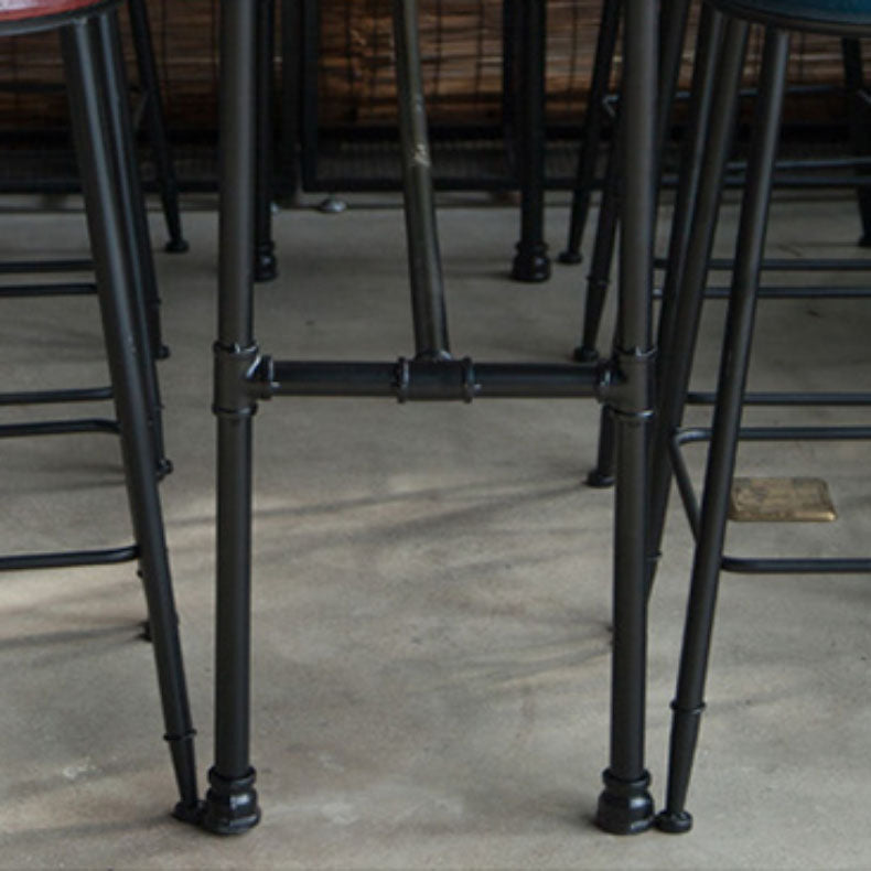 Bar-eettafel in industriële stijl, bartafel van metaal en hout voor binnen