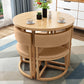 Natural Finish Round Dining Table Modern Dinette Table with 4 Legs Clearhalo 'Dining Tables & Seating' 'Dining Tables' 'dining_table' 'furn' 'furn_dining_table' 'Furniture' 'Kitchen & Dining Furniture' 7233391
