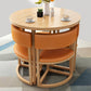 Natural Finish Round Dining Table Modern Dinette Table with 4 Legs Clearhalo 'Dining Tables & Seating' 'Dining Tables' 'dining_table' 'furn' 'furn_dining_table' 'Furniture' 'Kitchen & Dining Furniture' 7233397
