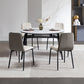 Stone Top Dinette Table with Black Legs Modern Round Dining Table Clearhalo 'Dining Tables & Seating' 'Dining Tables' 'dining_table' 'furn' 'furn_dining_table' 'Furniture' 'Kitchen & Dining Furniture' 7233415