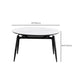 Stone Top Dinette Table with Black Legs Modern Round Dining Table Clearhalo 'Dining Tables & Seating' 'Dining Tables' 'dining_table' 'furn' 'furn_dining_table' 'Furniture' 'Kitchen & Dining Furniture' 7233423