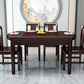Moderne opvouwbare eettafel voor thuis, massief houten dinettetafel