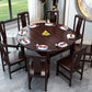 Moderne opvouwbare eettafel voor thuis, massief houten dinettetafel