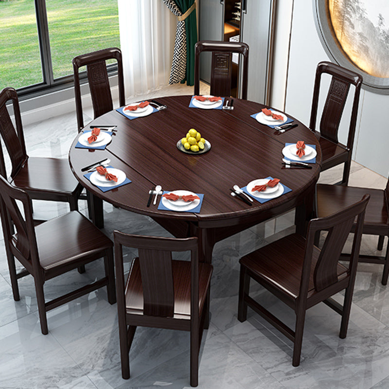 Moderne opvouwbare eettafel voor thuis, massief houten dinettetafel