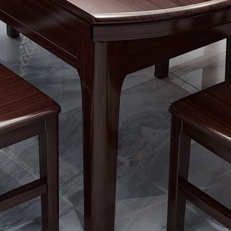 Moderne opvouwbare eettafel voor thuis, massief houten dinettetafel
